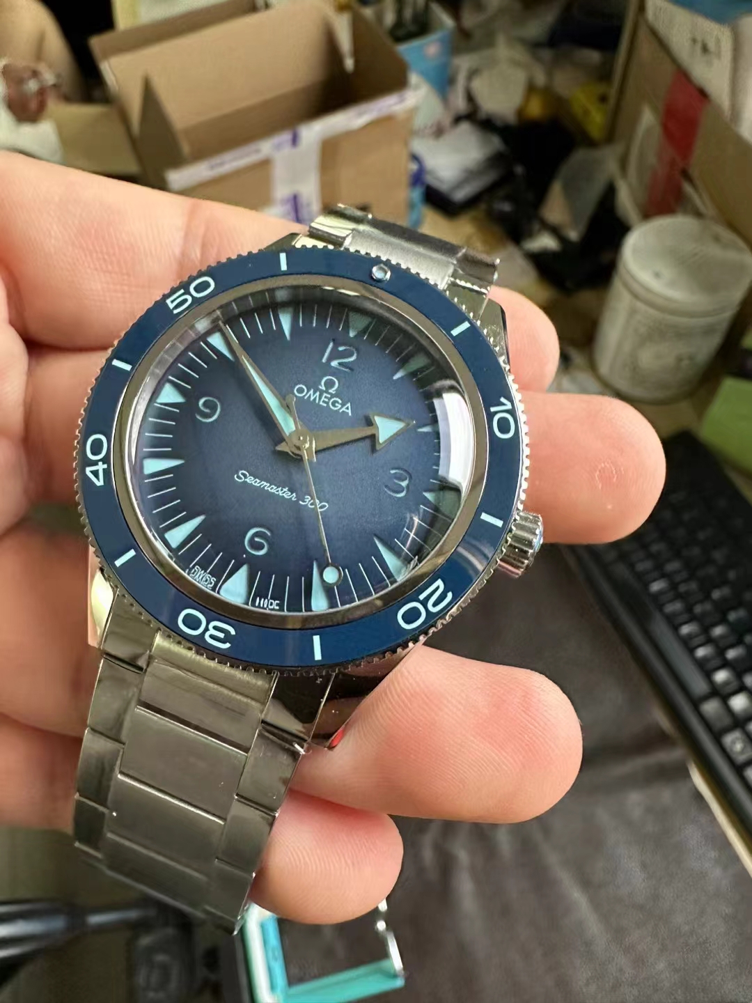 Omega Seamaster Summer Mavi Bezel