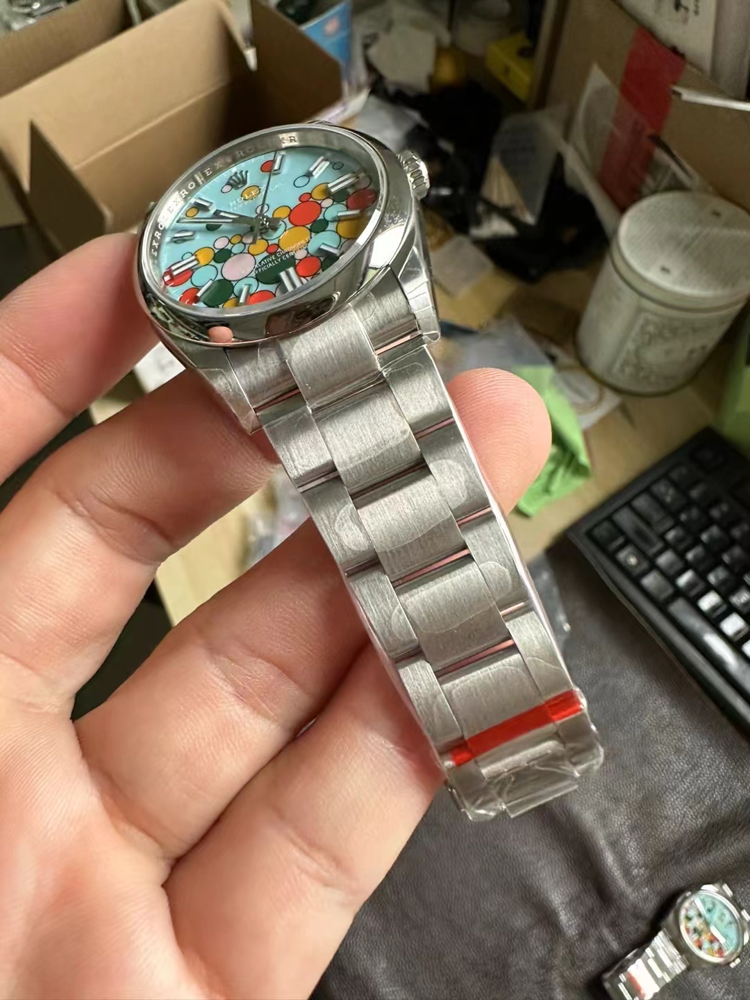 VS Factory Fabrikasından Yeni Gelen Replika Rolex Oyster Perpetual Turkuaz — 5. fotoğraf