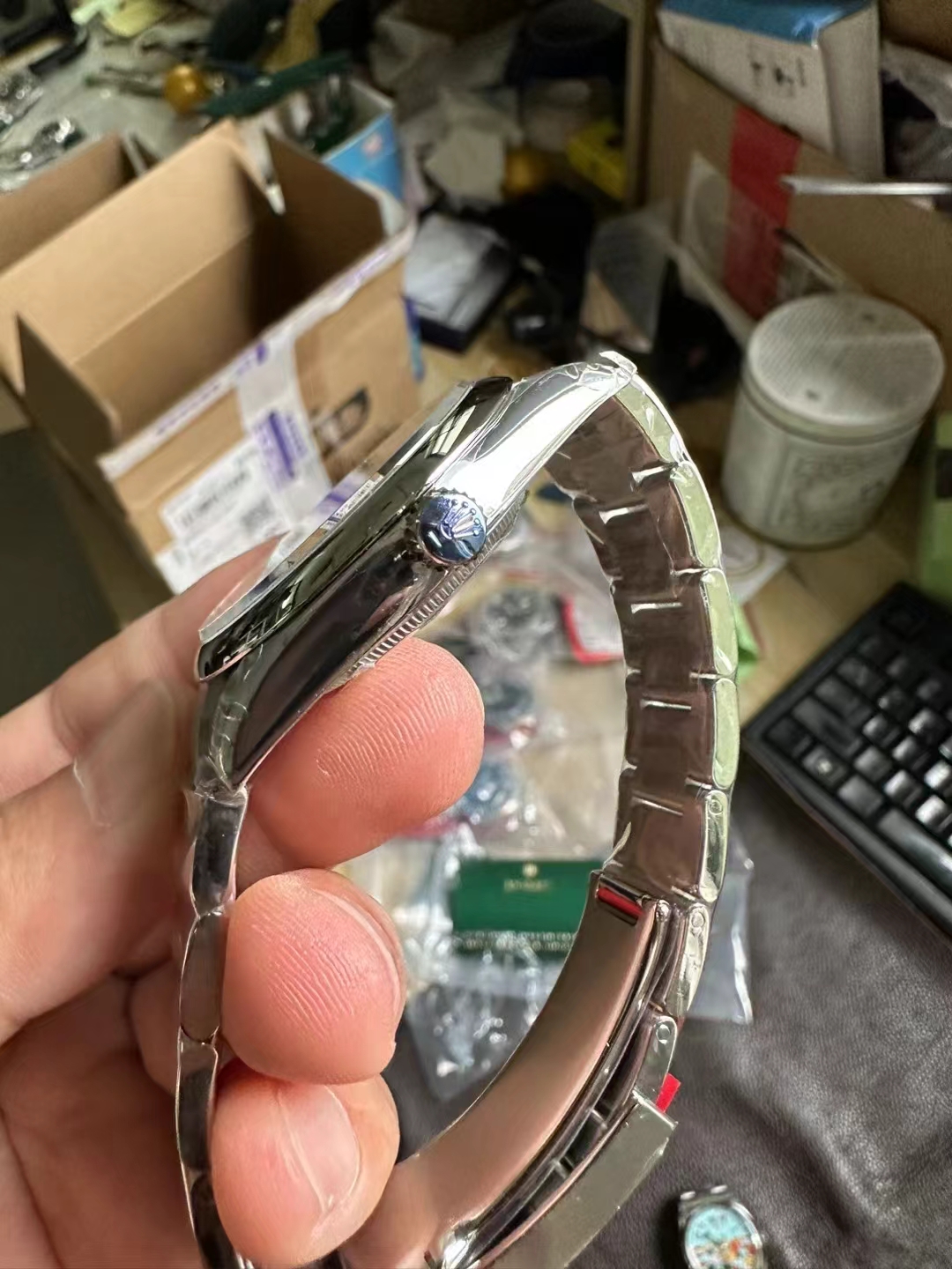 VS Factory Fabrikasından Yeni Gelen Replika Rolex Oyster Perpetual Turkuaz — 15. fotoğraf