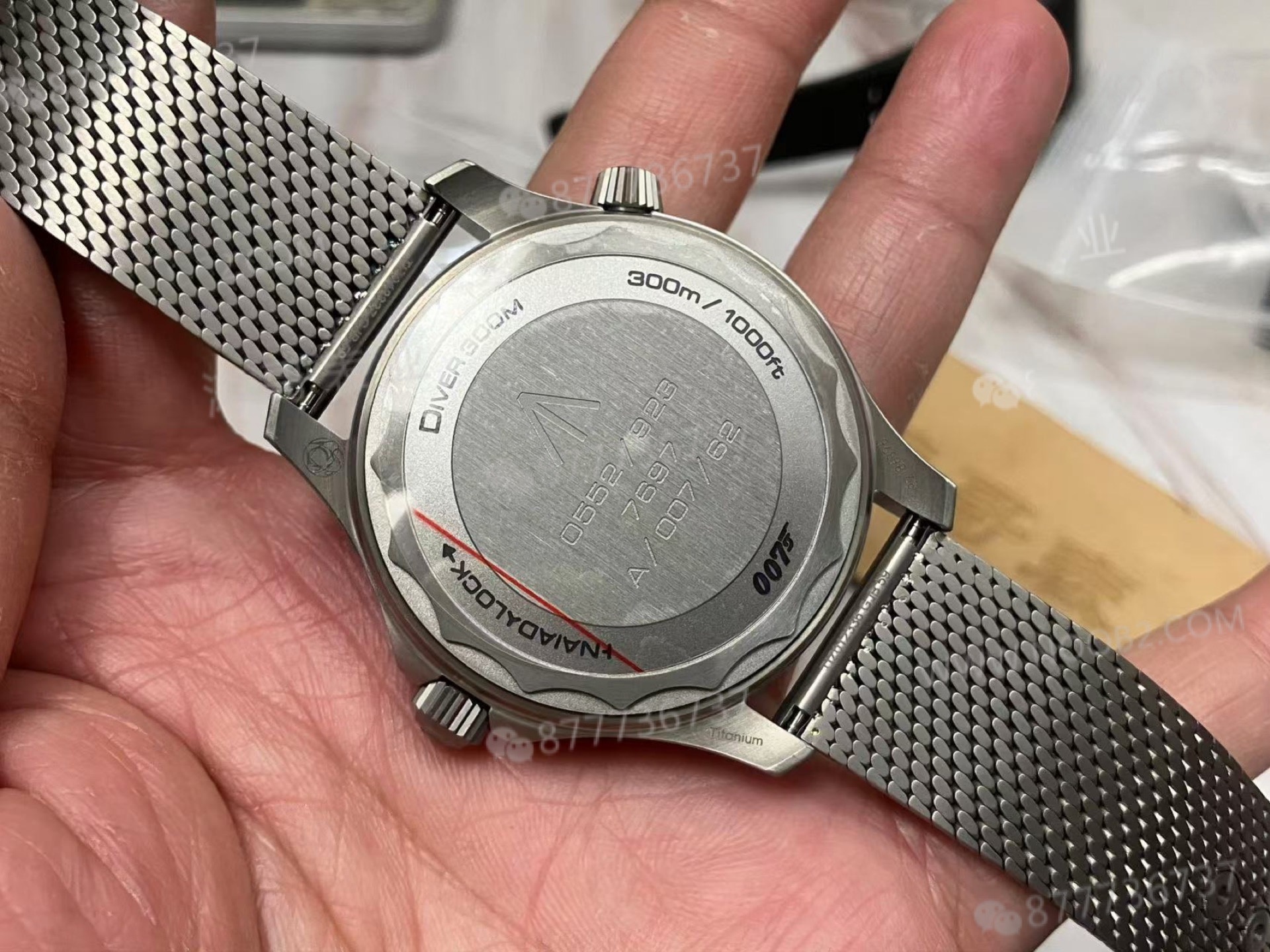 VS Factory Omega 007 No Time to Die yükseltilmiş, orijinaline birebir saf titanyum ultra hafif hasır kayış — 7. fotoğraf
