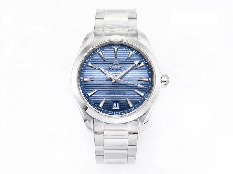 VS Factory Omega 150M Buz Mavisi Tik Ağacı Kadran Replika Saat - VS Saat — 1. fotoğraf