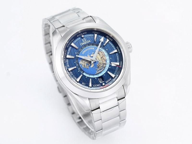 VS Factory Omega 150M World Time Koyu Mavi Replika Saat - VS Saat — 3. fotoğraf