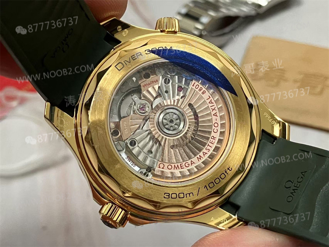 VS Factory Omega 2025 yeni Seamaster 300m altın yeşil kadran işçiliği nasıl? — 11. fotoğraf