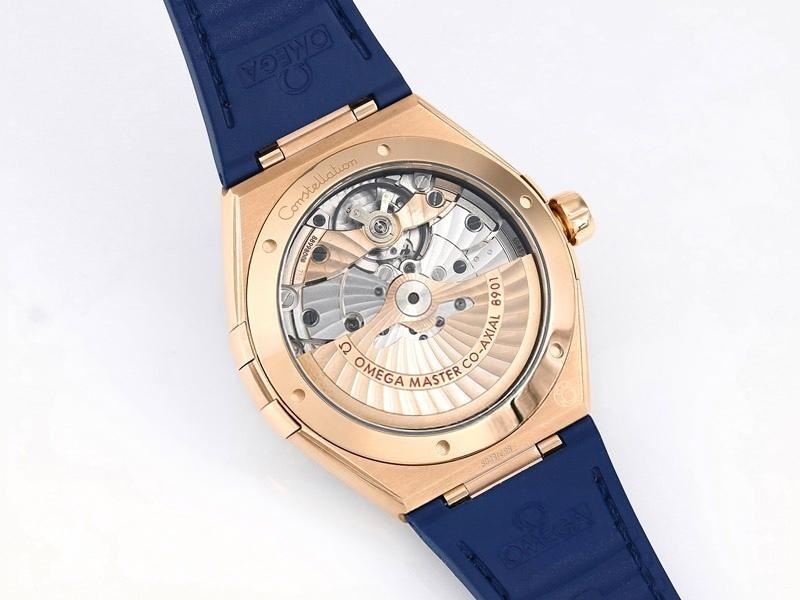 VS Factory Omega 5. Nesil Constellation Rose Gold Mavi Bezel Mavi Kadran Replika Kol Saati - VS Saat — 7. fotoğraf