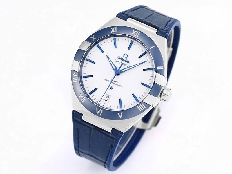 VS Factory Omega Constellation 5. Nesil Mavi Bezel Beyaz Kadran Replika Kol Saati - VS Saat — 2. fotoğraf