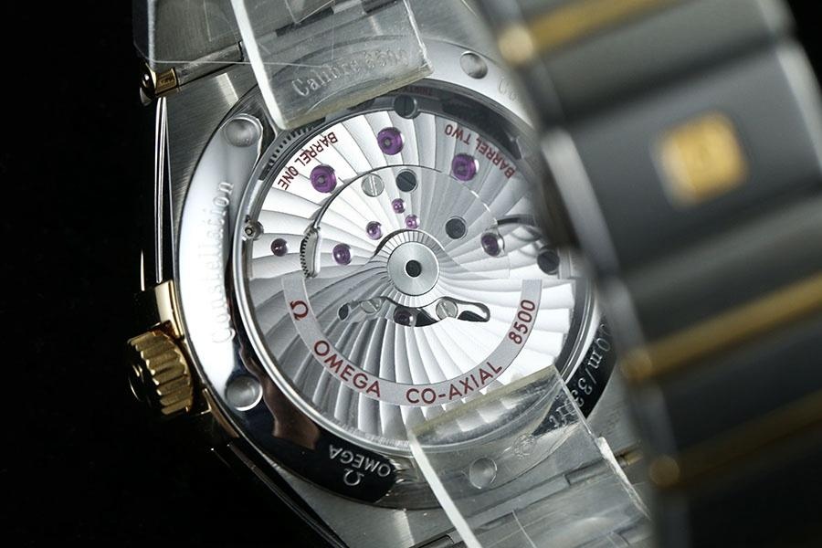 VS Factory Omega Constellation Serisi Baklava Desenli Şampanya Renkli Replika Saat - 123.20.38.21.08.002 — 10. fotoğraf