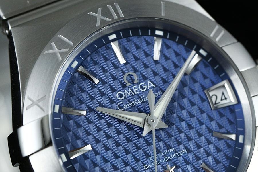 VS Factory Omega Constellation serisi eşkenar dörtgen desenli mavi kadranlı replika kol saati-123.10.38.21.03.001 — 5. fotoğraf