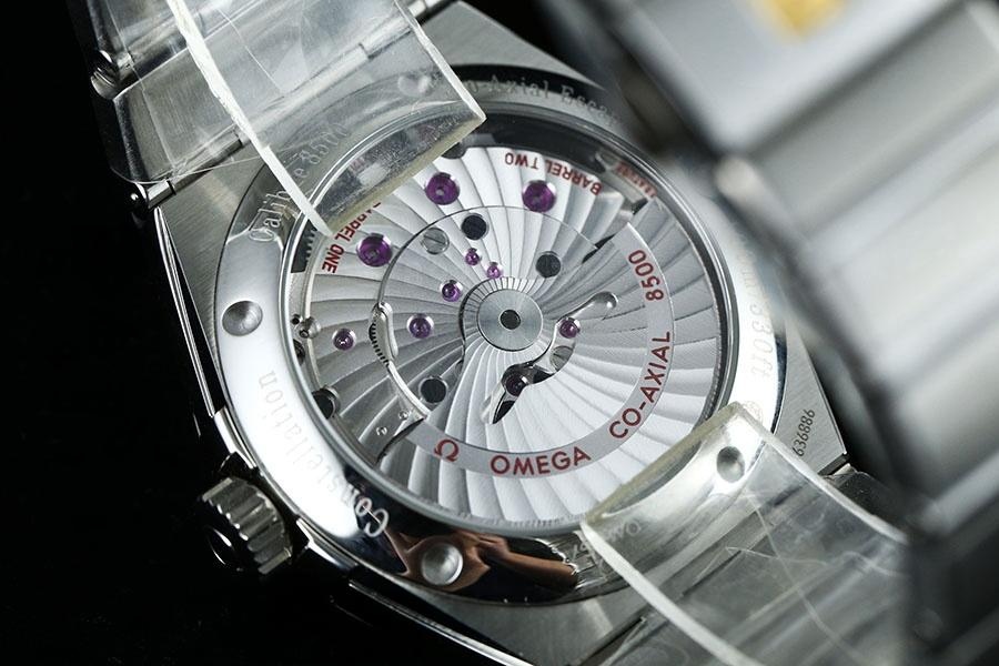 VS Factory Omega Constellation serisi eşkenar dörtgen desenli mavi kadranlı replika kol saati-123.10.38.21.03.001 — 8. fotoğraf