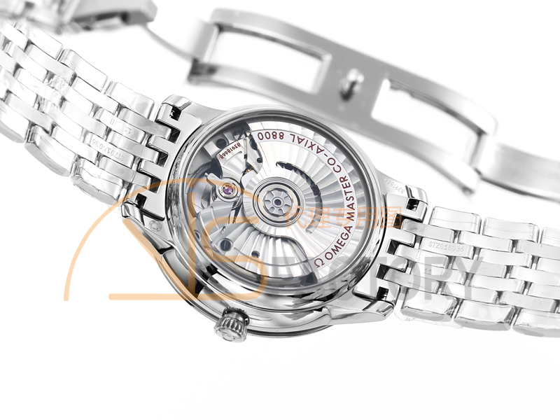 VS Factory Omega De Ville kadın modeli, yeşil kadran, altın akrep ve yelkovan, altın saat işaretli replika kol saati - VS Saat — 7. fotoğraf