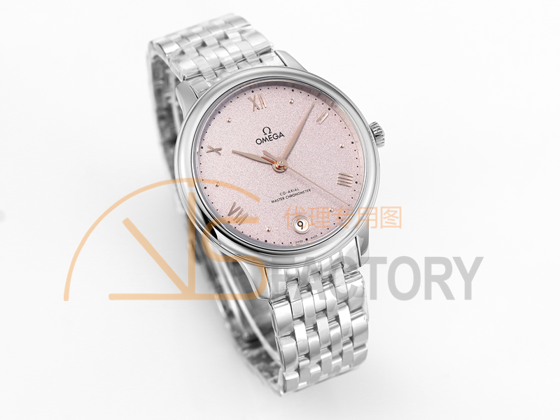 VS Factory Omega De Ville kadın pembe kadranlı replika kol saati - VS saat — 3. fotoğraf