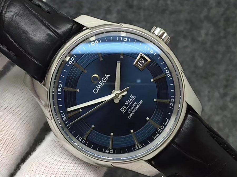VS Factory Omega De Ville [Parlak Mavi] 8500 Replika Saat - VS Saat — 1. fotoğraf