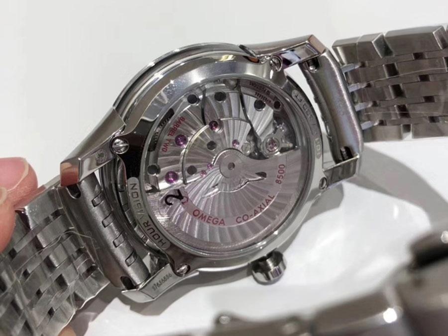 VS Factory Omega De Ville [Parlak Siyah] 8500 model replika kol saati - VS saat — 7. fotoğraf