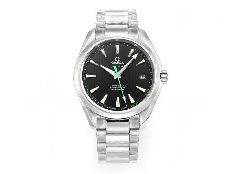 VS Factory Omega Seamaster 150 Dikey Tik Ağacı Yeşili Akrep-Yelkovan Replika Kol Saati - VS Saat — 1. fotoğraf