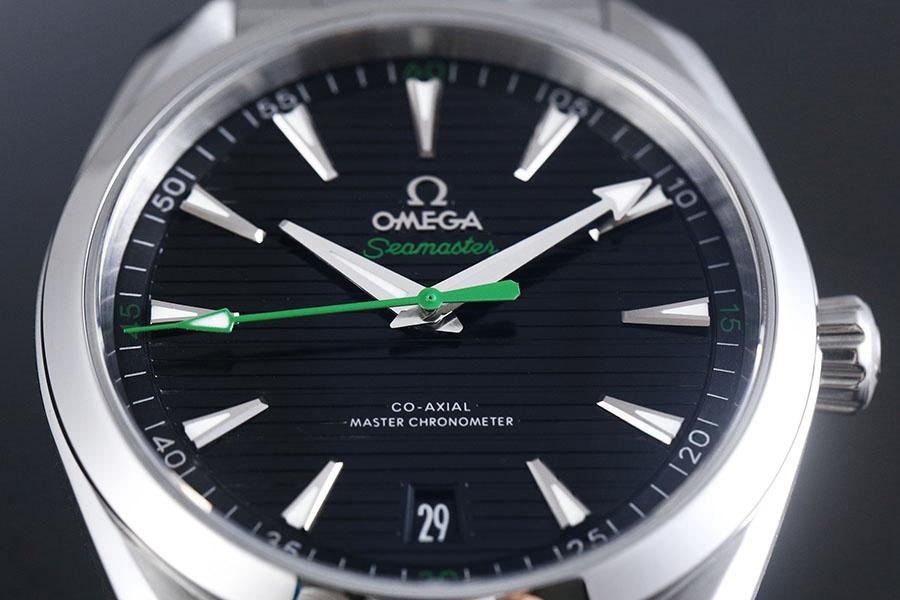 VS Factory Omega Seamaster 150M tik ağacı siyah kadran yeşil akrep-yelkovan replika kol saati - VS saat — 5. fotoğraf