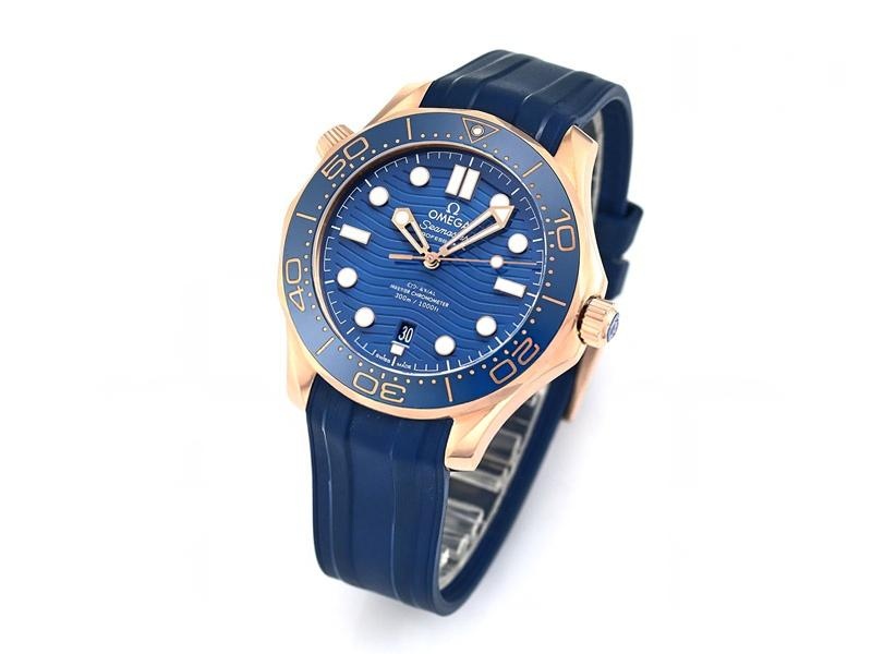 VS Factory Omega Seamaster 300 metre «rose gold mavi» replika kol saati - VS saat — 3. fotoğraf