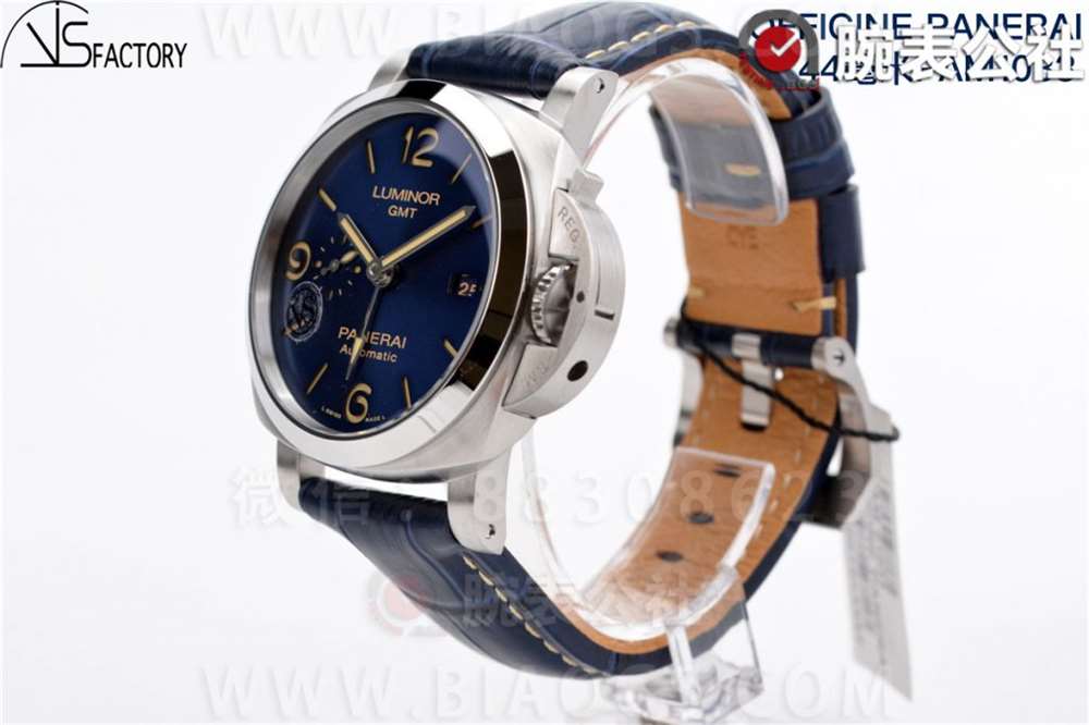 VS Factory Panerai 1033 «GMT» 44 MM Çarpıcı Mavi Kadran İncelemesi — 4. fotoğraf