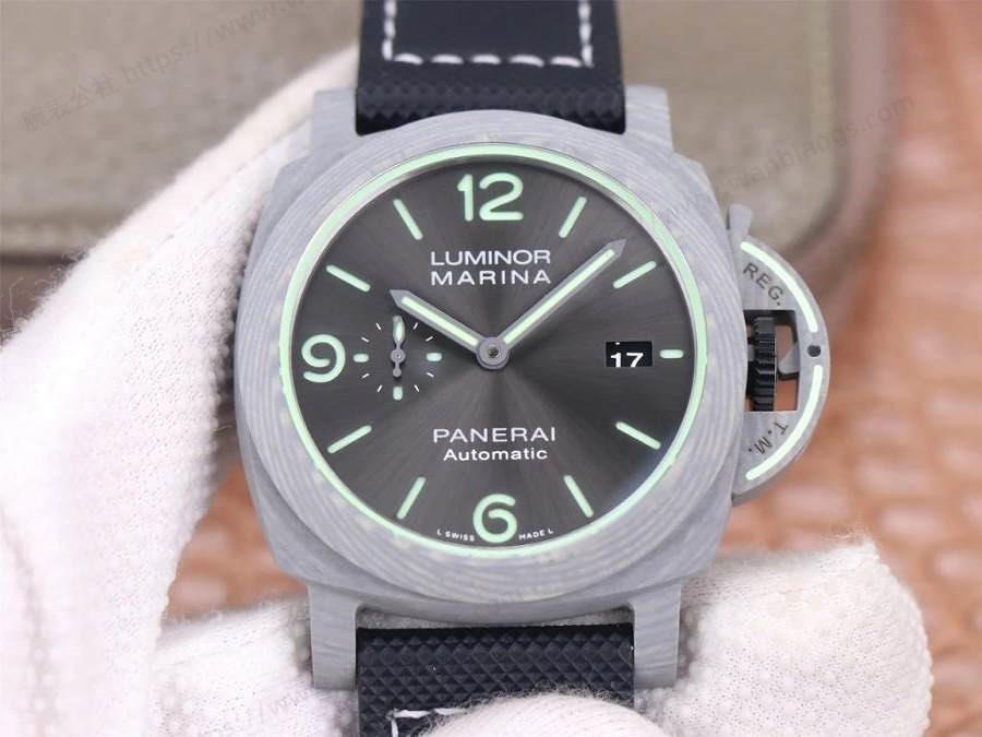 VS Factory Panerai PAM01119 bazalt fiber kasalı tam lumeli saat incelemesi — 2. fotoğraf