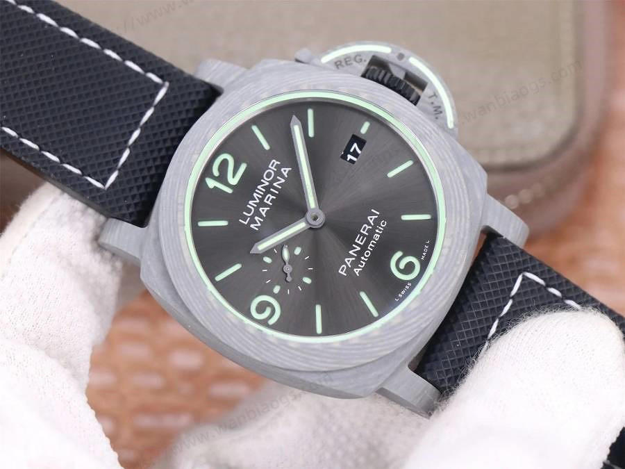 VS Factory Panerai PAM01119 bazalt fiber kasalı tam lumeli saat incelemesi — 3. fotoğraf