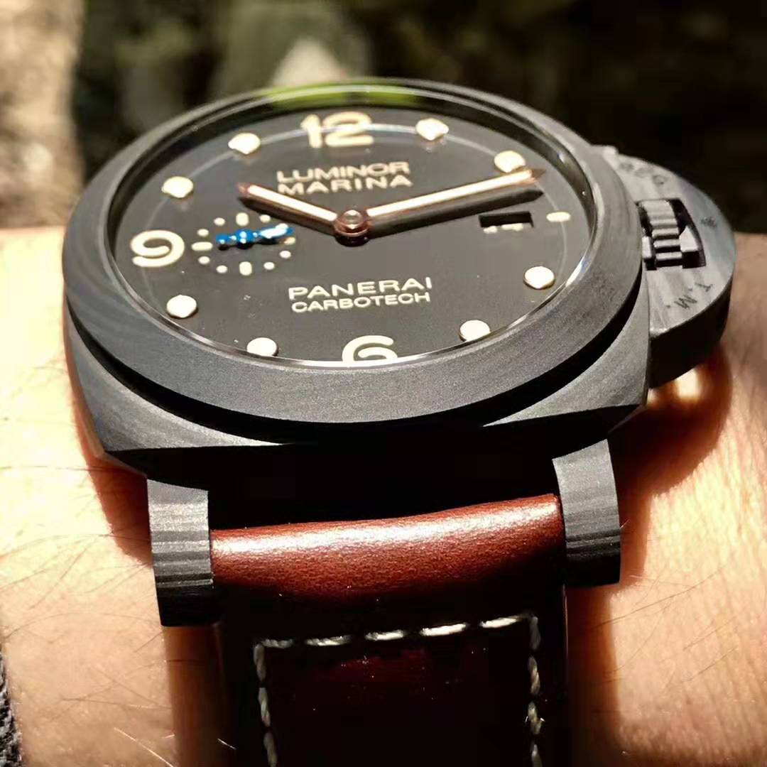 VS Factory Replika Panerai PAM 661 Luminor Carbotech Super Clone P.9010 Mekanizmalı Saat — 6. fotoğraf