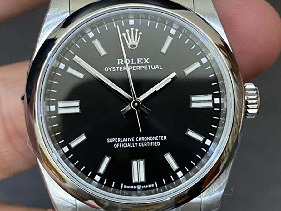 VS Factory Rolex 36 Oyster Perpetual Serisi Siyah Kadranlı Replika Kol Saati - VS Saat — 1. fotoğraf