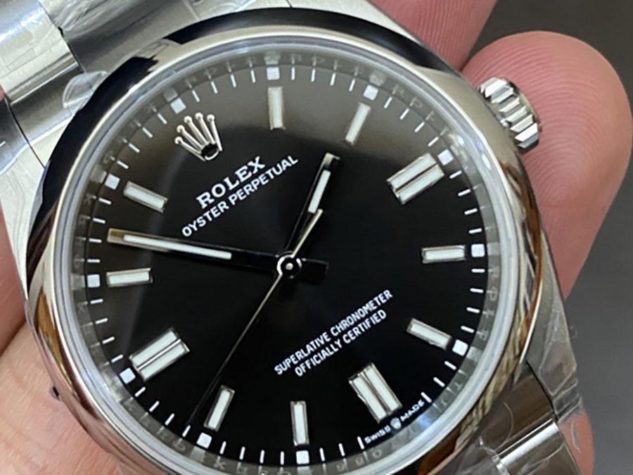 VS Factory Rolex 36 Oyster Perpetual Serisi Siyah Kadranlı Replika Kol Saati - VS Saat — 2. fotoğraf