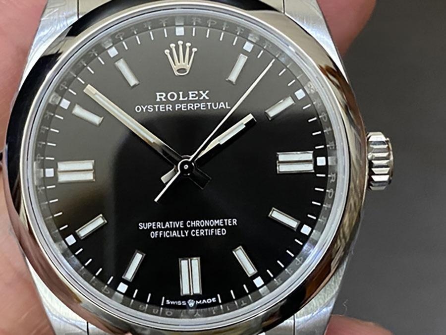 VS Factory Rolex 36 Oyster Perpetual Serisi Siyah Kadranlı Replika Kol Saati - VS Saat — 3. fotoğraf