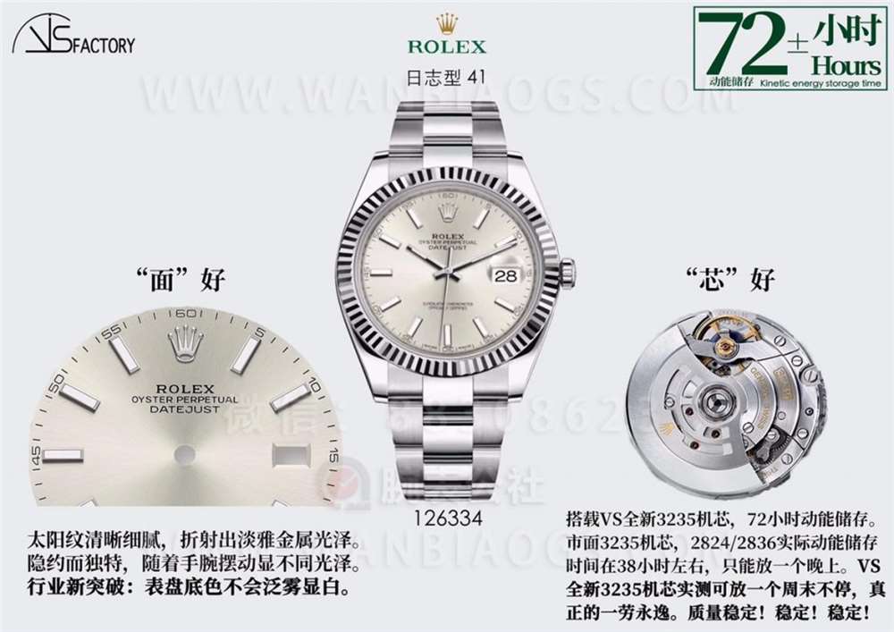 VS Factory Rolex 41 Datejust «3235 Mekanizması» 126334 Saat İncelemesi — 1. fotoğraf