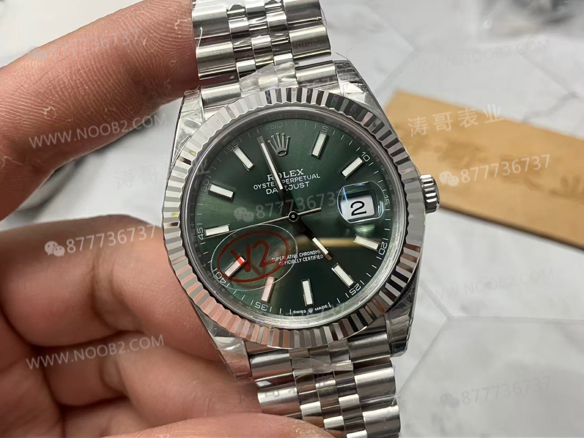 VS Factory Rolex 41 Datejust V2 nane yeşili renk, Dandong 3235 mekanizması — almaya değer mi? — 4. fotoğraf