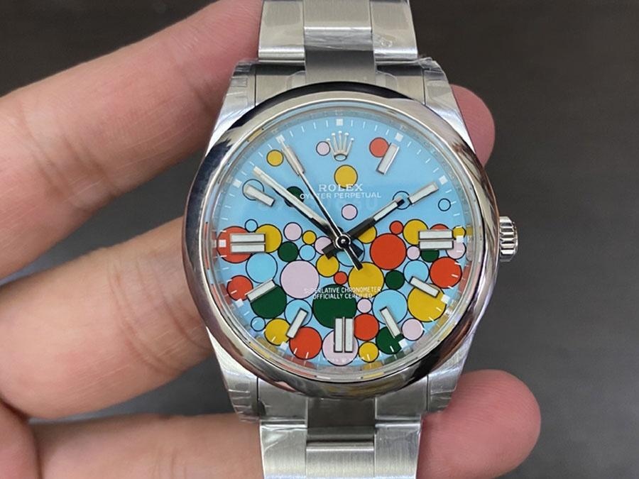 VS Factory Rolex 41 Oyster Perpetual serisi Tiffany mavisi replika kol saati - VS Saat — 1. fotoğraf