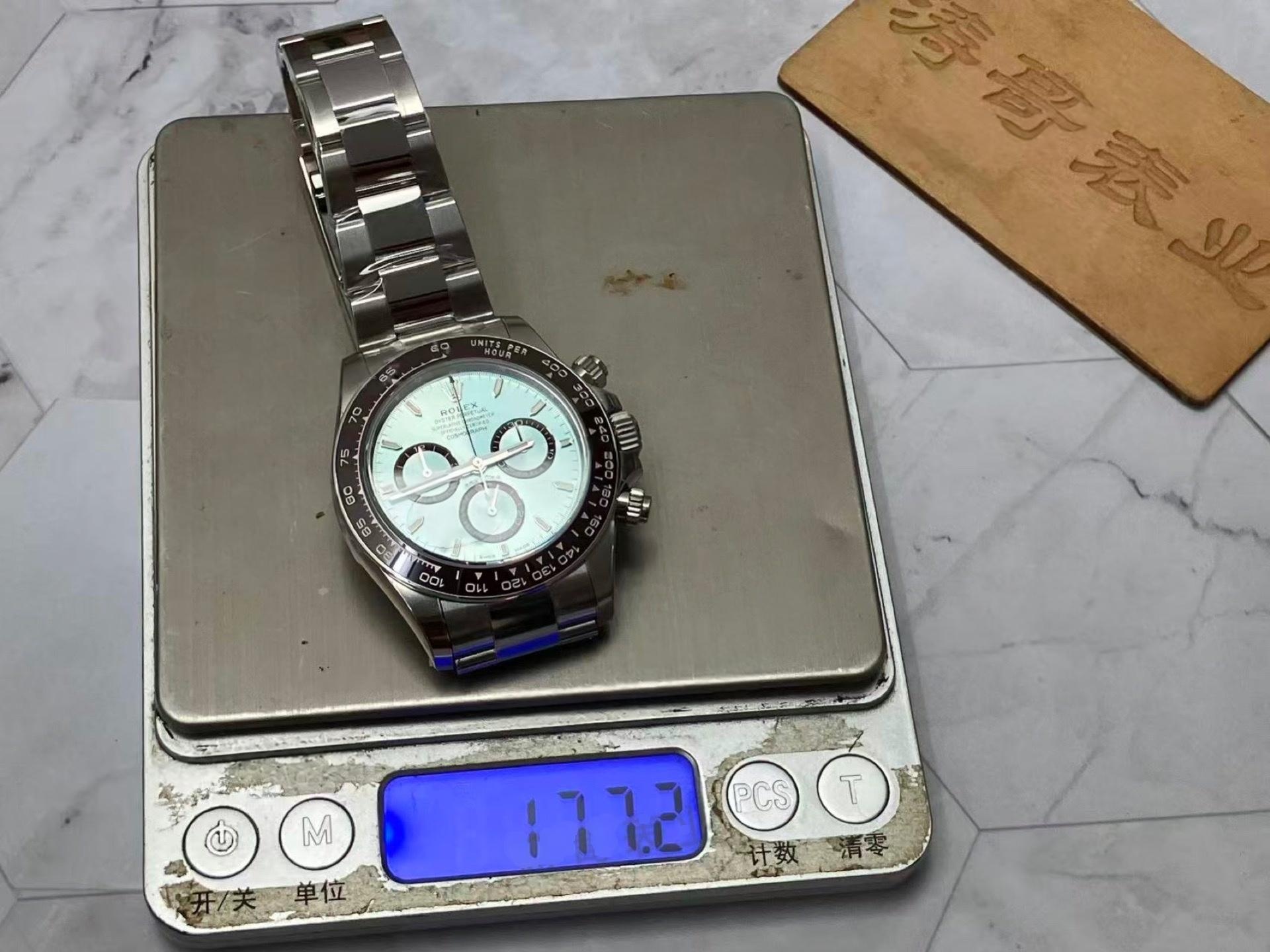 VS Factory Rolex ağırlık dengeli Buzul Mavisi Daytona: Dandong 4131 mekanizmasına yükseltildi, 177 grama çıktı, elde tam oturuyor, detaylar yerli yerinde — 3. fotoğraf