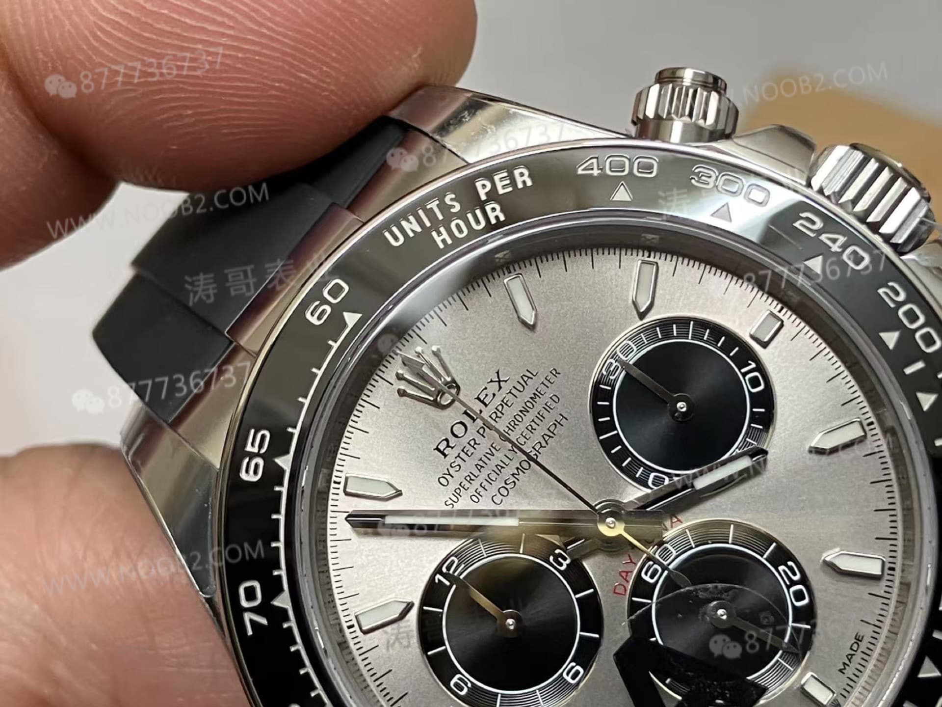 VS Factory Rolex ağırlık dengeli gri kauçuk kayışlı Daytona / beyaz altın Daytona, Dantong 4131 mekanizma 137 gram işçilik nasıl? — 6. fotoğraf