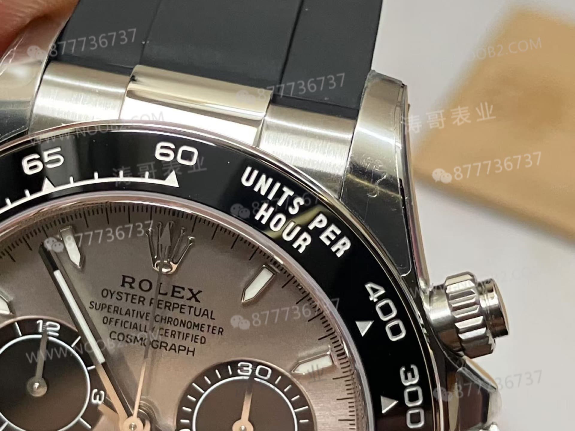 VS Factory Rolex ağırlık dengeli gri kauçuk kayışlı Daytona / beyaz altın Daytona, Dantong 4131 mekanizma 137 gram işçilik nasıl? — 9. fotoğraf