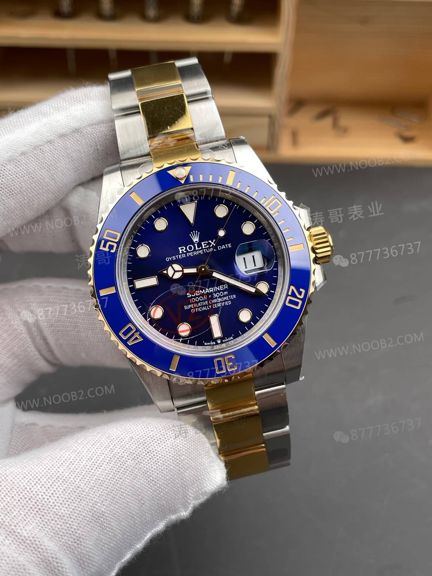 VS Factory Rolex balanslı ağırlıklı iki renkli altın mavi su hayaleti 41 mm, 186G ağırlığında; detay işçiliği nasıl? — 2. fotoğraf