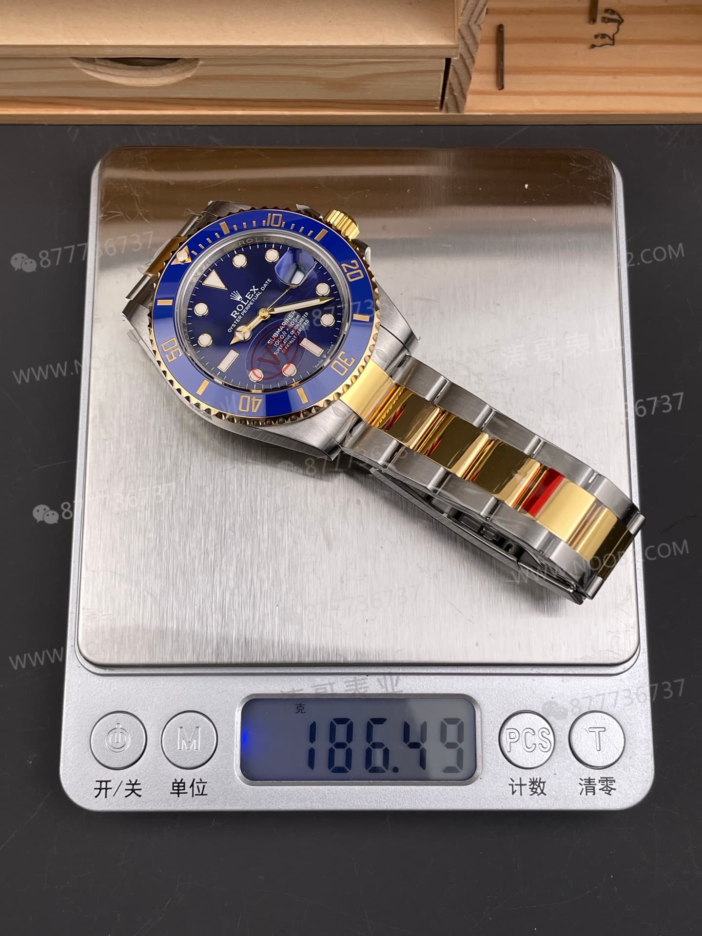 VS Factory Rolex balanslı ağırlıklı iki renkli altın mavi su hayaleti 41 mm, 186G ağırlığında; detay işçiliği nasıl? — 10. fotoğraf