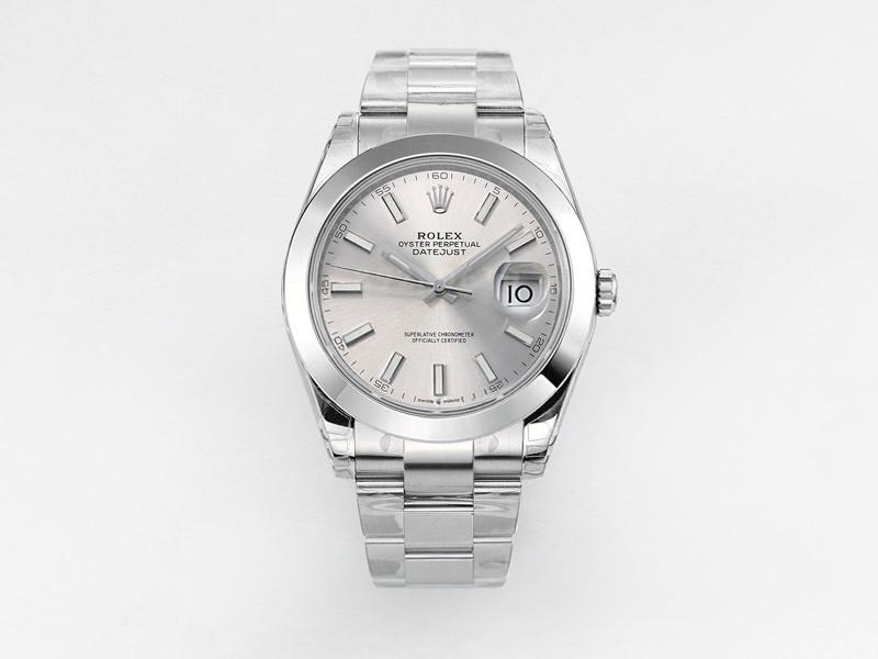 VS Factory Rolex Datejust 41 aperture gri kadran modeli replika kol saati - VS saat — 1. fotoğraf