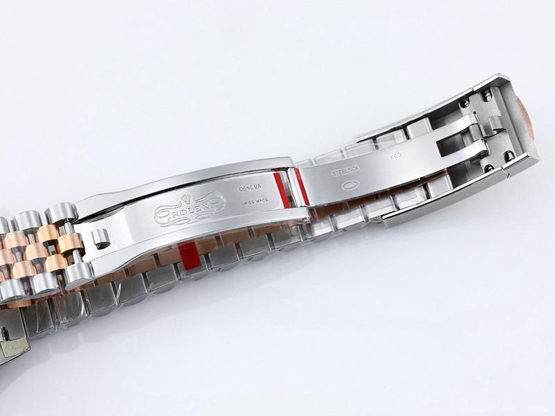 VS Factory Rolex Datejust 41 Everose Altın Gri Kareli Kadran Replika Kol Saati - VS Saat — 8. fotoğraf