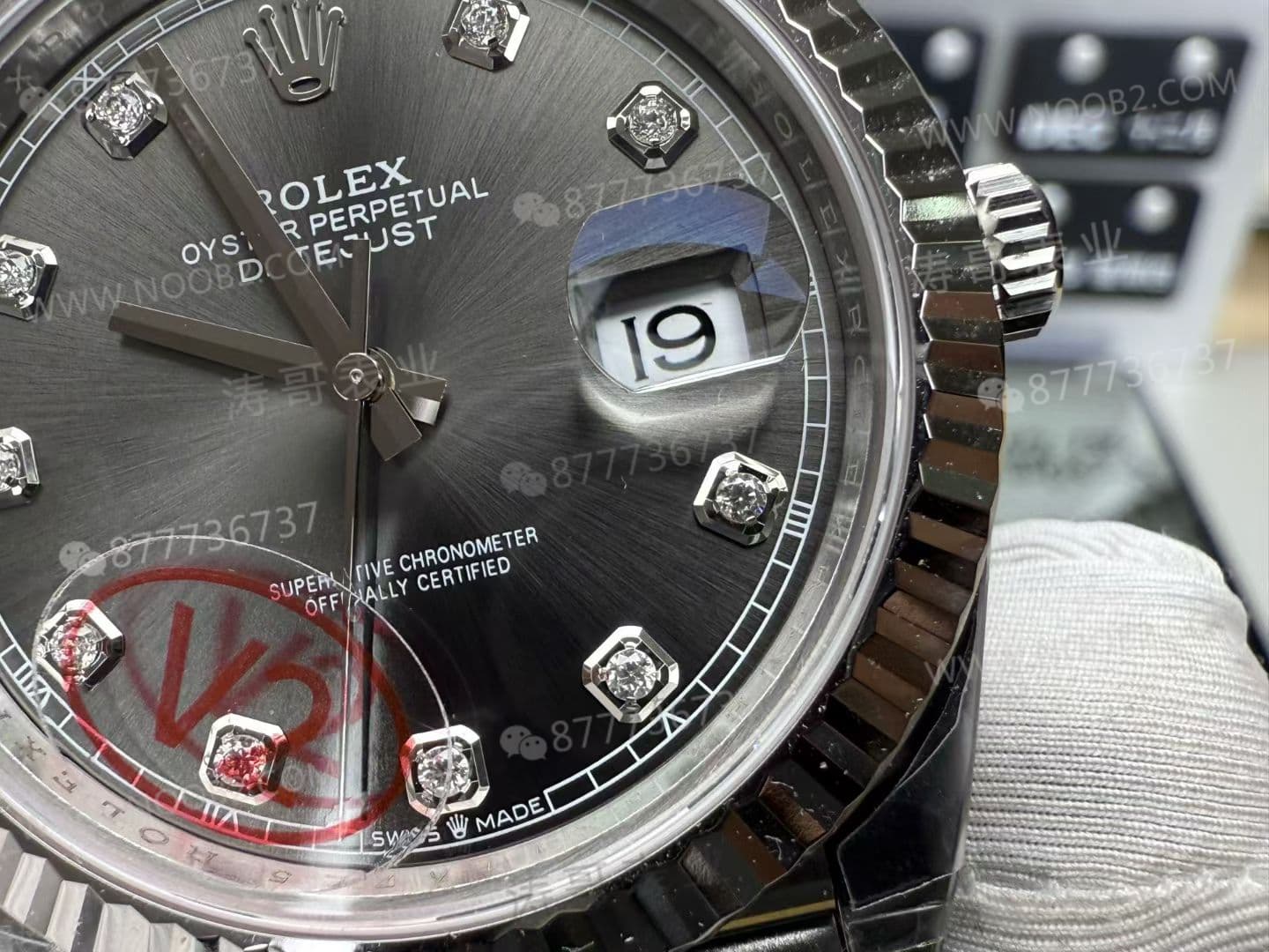 VS Factory Rolex Datejust 41 mm Gri Kadran Dandong 3235 Mekanizma İşçilik İncelemesi — 5. fotoğraf