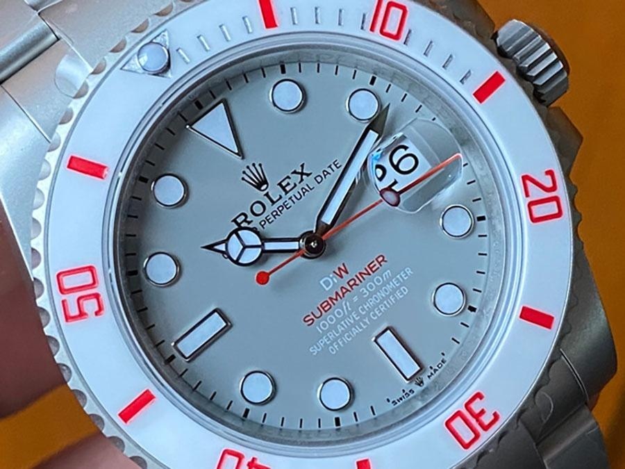 VS Factory Rolex DIW Beyaz Seramik Bezelli Gri Kadranlı Submariner Replika Kol Saati - VS Saat — 5. fotoğraf
