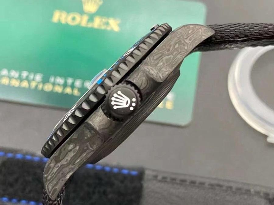VS Factory Rolex DIW Karbon Fiber Mavi Model Replika Kol Saati - VS Saat — 4. fotoğraf