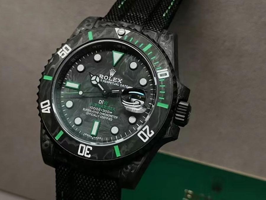 VS Factory Rolex DIW Karbon Fiber Yeşil Replika Kol Saati - VS Saat — 4. fotoğraf