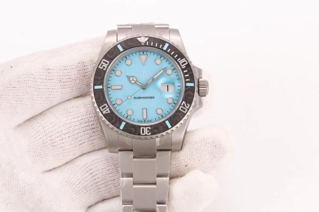 VS Factory Rolex DIW Submariner Tiffany Mavisi özel karbonfiber bezelin işçiliği nasıl? — 1. fotoğraf