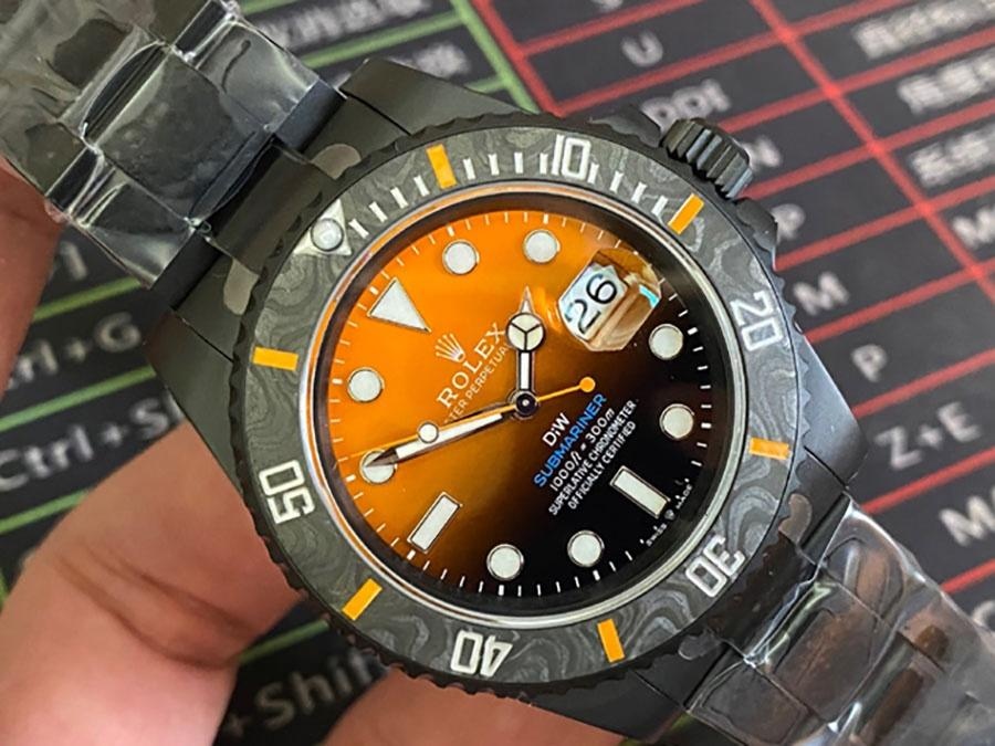 VS Factory Rolex DIW turuncu degrade 3135 replika kol saati - VS Saat — 2. fotoğraf