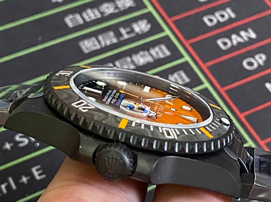 VS Factory Rolex DIW turuncu degrade 3135 replika kol saati - VS Saat — 7. fotoğraf