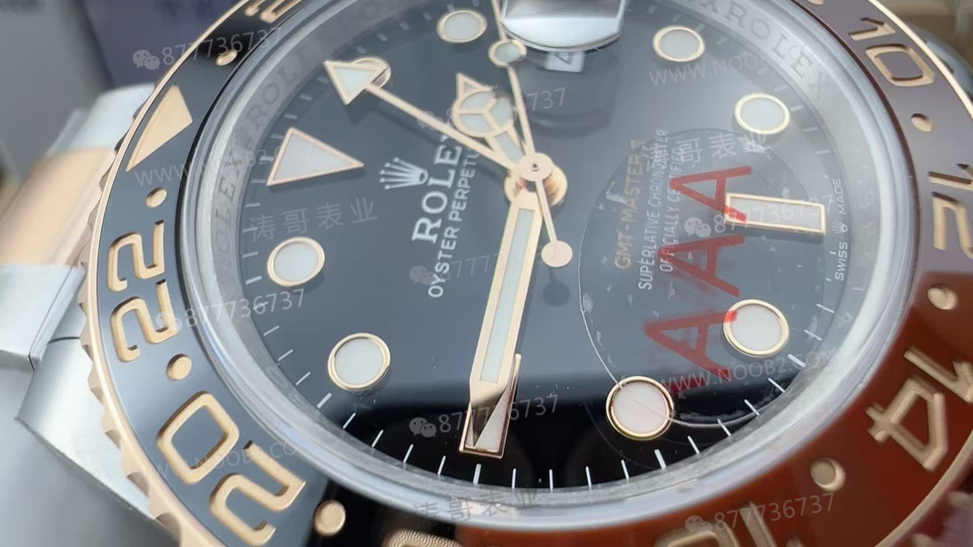 VS Factory Rolex iki renk altın GMT sarsıt bezel/pavurya ağırlık dengeli versiyonun detay işçiliği nasıl? — 4. fotoğraf