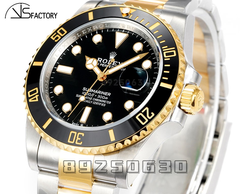 VS Factory Rolex İki Renkli Altın Siyah Su Hayaleti 3235 Replika Saat - VS Saat — 3. fotoğraf