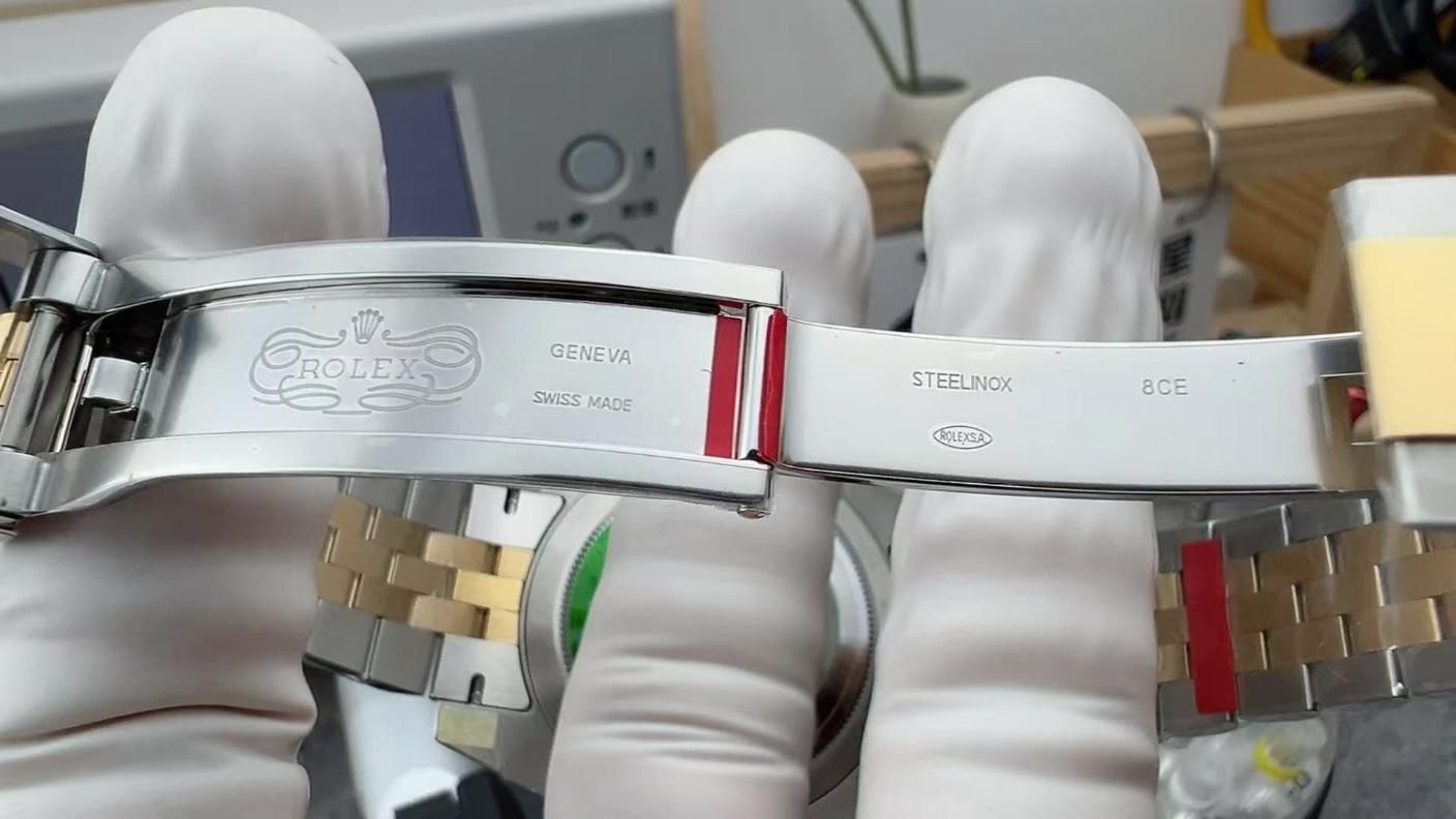 VS Factory Rolex iki tonlu altın, pil kabuğu bezelli, Dandong 3285 mekanizmalı ağırlıklandırılmış versiyon nasıl? — 8. fotoğraf