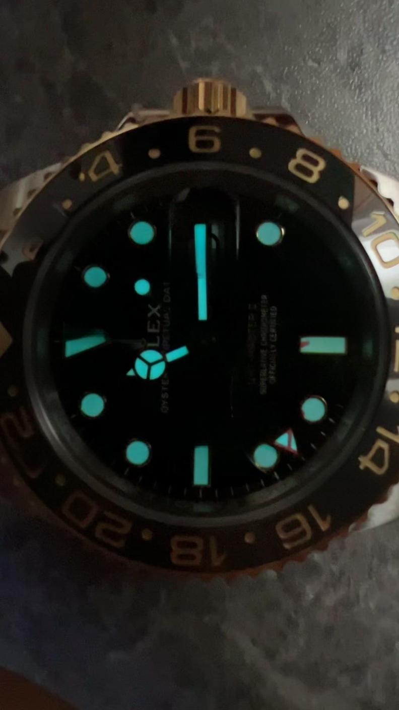 VS Factory Rolex iki tonlu altın, pil kabuğu bezelli, Dandong 3285 mekanizmalı ağırlıklandırılmış versiyon nasıl? — 9. fotoğraf