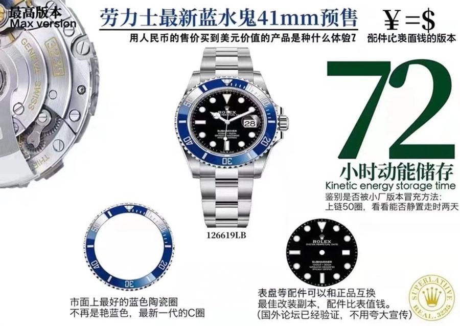 VS Factory Rolex Mavi Su Hayaleti 3235 Replika Kol Saati - VS Watch — 7. fotoğraf