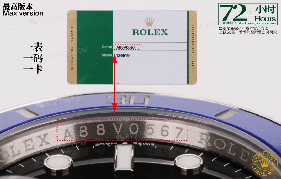 VS Factory Rolex Mavi Submariner 41 mm C Bezel 3235 Mekanizma 126619LB İncelemesi — 8. fotoğraf