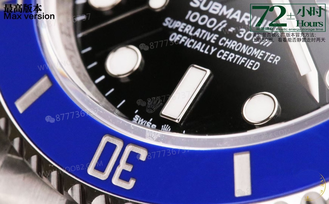 VS Factory Rolex Mavi Submariner 41 mm C Bezel 3235 Mekanizma 126619LB İncelemesi — 9. fotoğraf